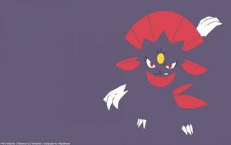 Minimalist Wallpaper Of Weavile From Pokemon Paperpull