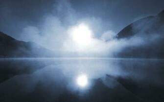 Mist Fog Lake Reflection Wallpaper