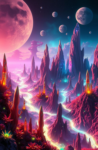 Alien Planet Landscapes Wallpaper