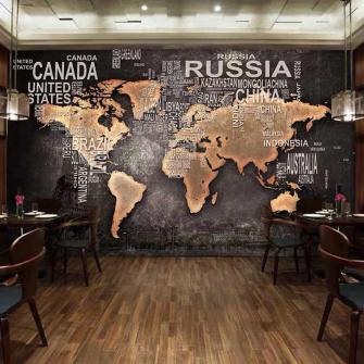 Custom Mural Wallpaper 3d Archaic World Map Photo Wall Painting