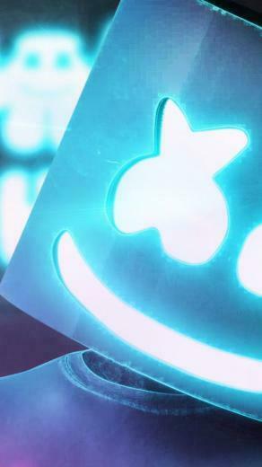 Wallpaper Dj Marshmello Neon 4k Music