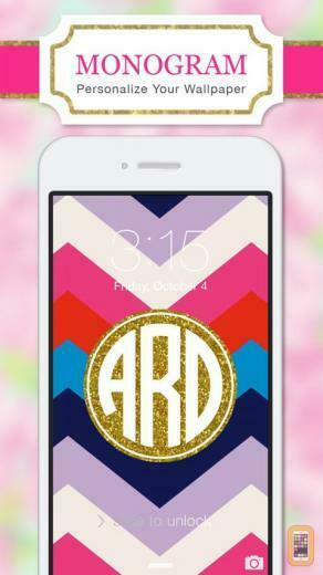 Monogram Lite Wallpaper Background Maker HD With Glitter Themes