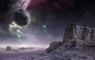 Outer Space Planets Digital Art Science Fiction Wallpaper