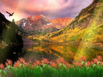 Sunset River Screensaver Animated Wallpaper