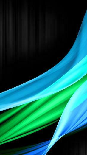 Blue And Green Wave iPhone Wallpaper