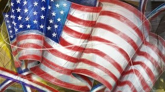 Hand Drawn American Flag Screensaver For Amazon Kindle Dx