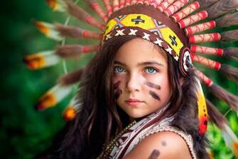 Indian Girl Feathers Wallpaper Best Fun For All