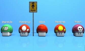 Mario Mushrooms 3d Wallpaper Background Nintendo Img Image Picture Pic