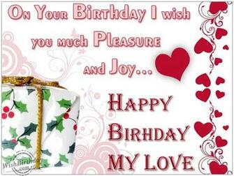 Happy BirtHDay My Love Wallpaper