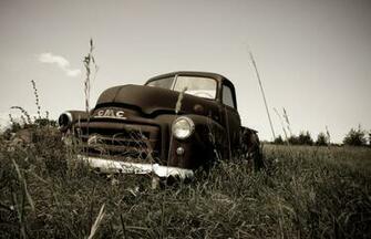 Old Farm Truck Wallpaper