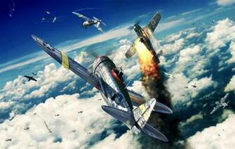 Wallpaper Thunderbolt P Dogfight Wwii Fw Jug 47d