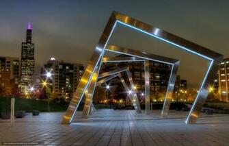 Wallpaper Usa Illinois Chicago Night