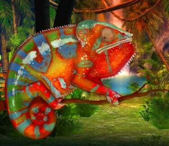 Panther Chameleon Wallpaper