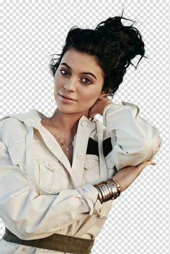 Kylie Jenner Woman Wearing White Button Up Dress Transparent