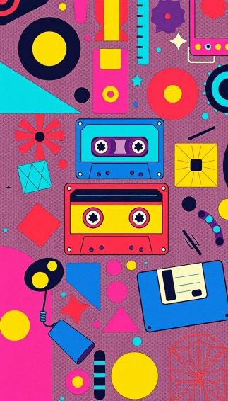 90s Retro Phone Wallpaper