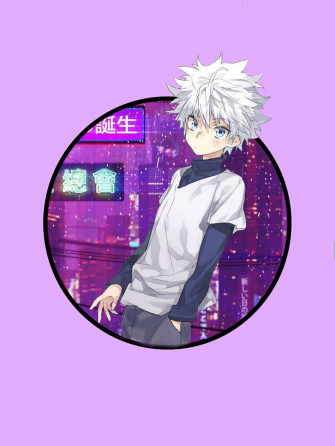 Cute Killua Hunter X Purple Fanart Wallpaper