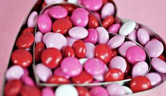 Pink Candy Hearts Heart Wallpaper