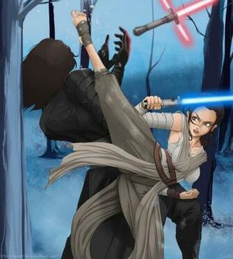 Rey Fights Kylo Ren By Xplotter