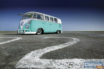 Slammed Sixty Camper Bus Wallpaper