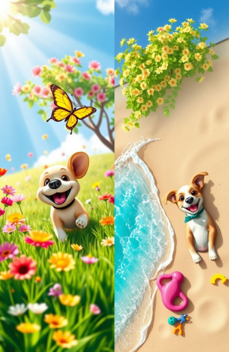 Funny Dual Screen Wallpaper