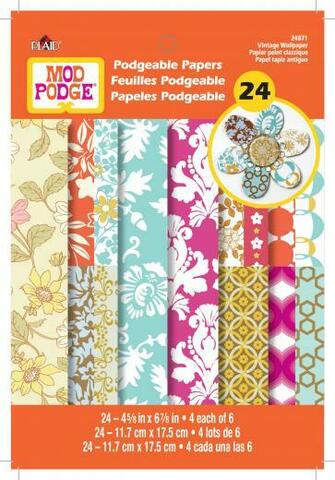 Mod Podge 24pc Papers Vintage Wallpaper