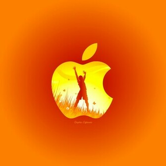 Wallpaper Orange Apple iPad Mini