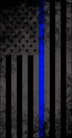 Thin Blue Line American Flag Wallpaper iPhone
