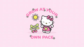 Grow At Your Pace Wallpaper 4k Hello Kitty Quotes