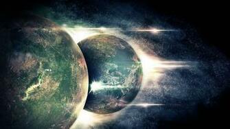 Planets Collision Collide Wallpaper
