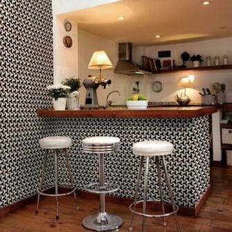 Moon Tiles Paper Cadiz Black White Select Wallpaper