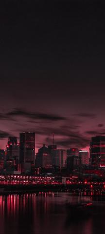 City Night Panorama Lights Wallpaper Scenery