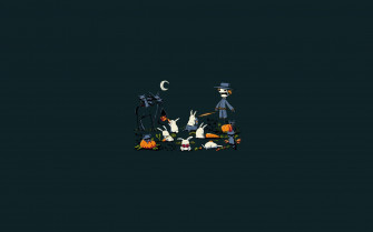 Simple Bunny Halloween Wallpaper