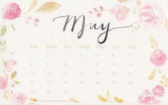 May Calendar Wallpaper Paper Brush