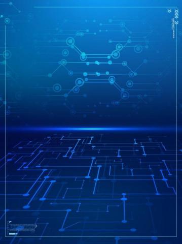 Mysterious Blue Black Tech Data Background In Technology