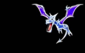 Aerodactyl Minimalism Black Background Wallpaper Anime