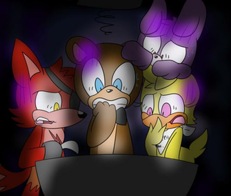 Freddy Chica Bonnie And Foxy Plays Fnaf Xd By Wabbit On