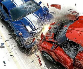 3d Crash Car Wallpaper HD Desktop Background