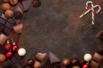 Christmas Chocolate Background High Quality Holiday Stock Photos