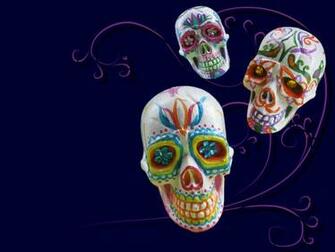 3d Sugar Skulls Wallpaper By Myrcury Art