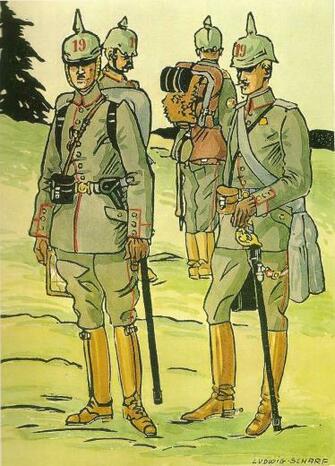 German 19th Infantry Regiment Von Courbi Re Posen