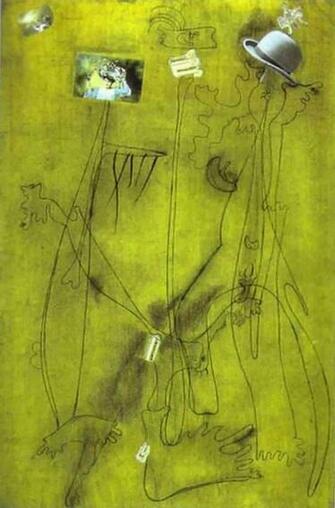 Drawing Collage With A Hat Joan Miro Wallpaper Image