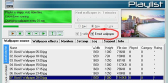 Desktop Wallpaper Changer Software Source Tab Help Set