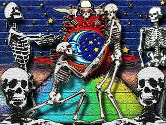 Grateful Dead Wallpaper Skeleton And Roses