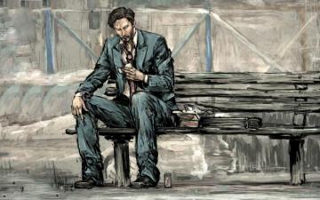 Sad Bench Keanu Reeves Artwork Wallpaper High Quality