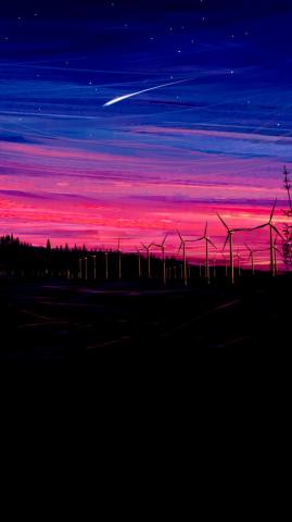 Cool Black Oled Wallpaper Wallpaperize Sunset Painting