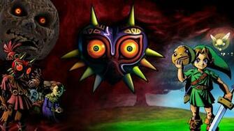 Art Majora S Mask Link Zelda 3ds Release Background