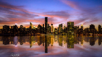 Wallpaper 4k Manhattan Sunset Desktop
