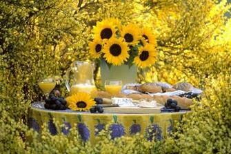 Girasol Flores Table Flower Wallpaper Paper Sunflowers