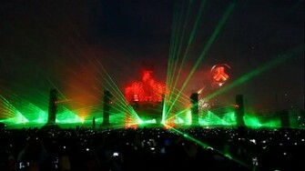 Laser Fireworks Techno Party Wallpaper Full HD