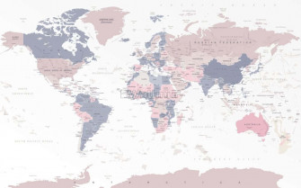 Aesthetic World Map Wallpaper